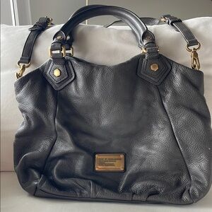 Marc By Marc Jacobs Black Shoulder Bag with Gold Accents